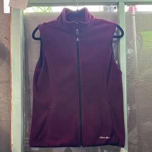 Eddie Bauer Women's Burgundy Fleece Vest